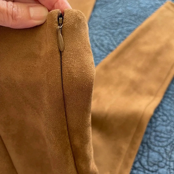 LOFT Faux Suede Leggings in Dark Brown Size 00 NWT - Picture 7 of 7